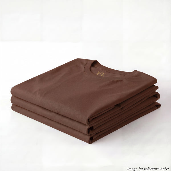 GMAN Autumn Color Round Neck T-Shirts 3-Pack, brown, bulk basics Tampa FL