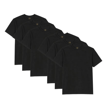 GMAN Round Neck T-Shirts 6-Pack, black, bulk basics Tampa FL