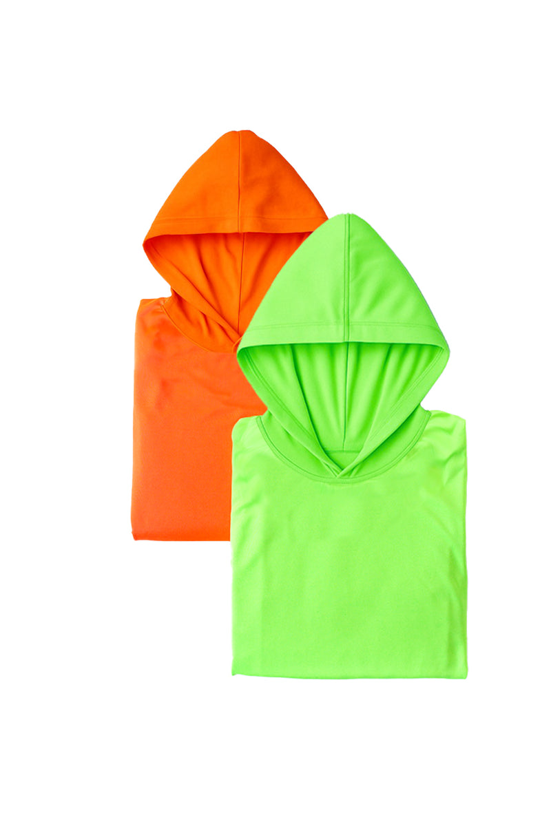 Neon Dri-Fit Hooded Long-sleeve Shirts - 3/pack